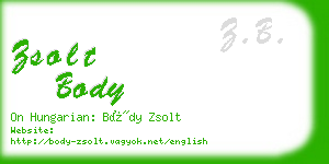 zsolt body business card